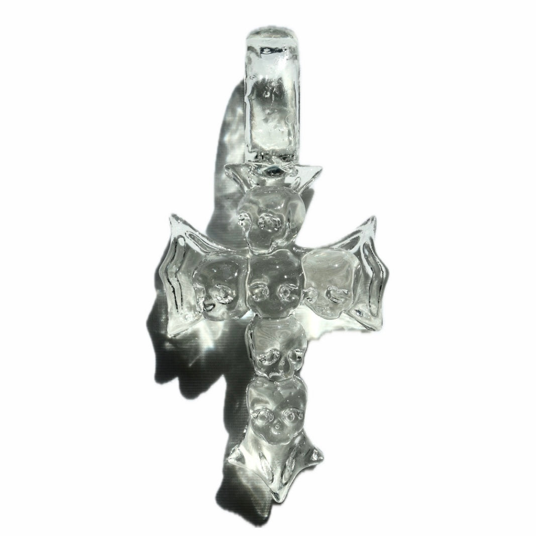 SIXXX CROSS PENDANT (CLEAR)