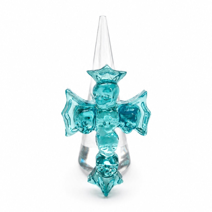 SIXXX CROSS RING (BLUE)